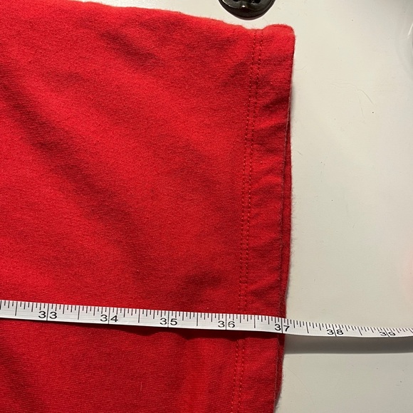 #19 D & Co. Dress- Vibrant Red Knit with Gold Buttoned Sleeve Sz 1X - Picture 11 of 11